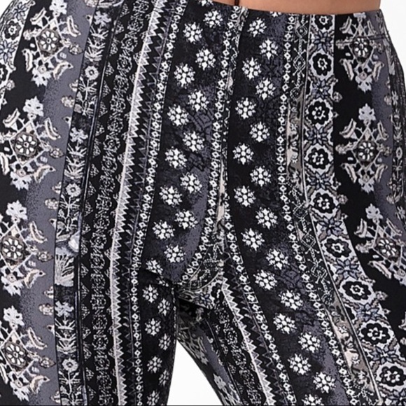 NEW Festival Retro Prints Flared Bell Bottom Pants - Picture 7 of 8